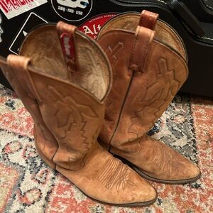Brown Leather Dan Post “Marlboro”Cowboy Boots Size 9.5